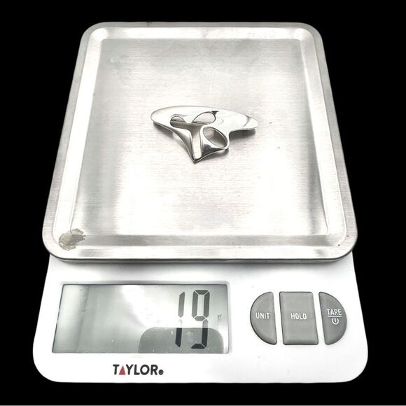 Georg Jensen Sterling Silver “Amoeba”Modernist Brooch by Henning Koppel - Picture 6 of 6